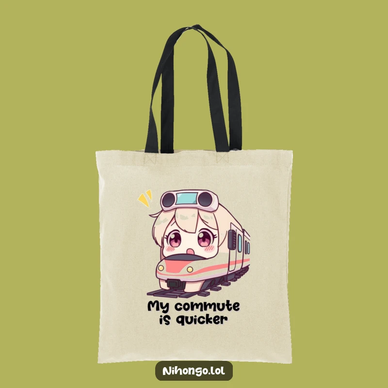 Funny Surprised Train Tote Bag: Humorous Gift for Travel Lovers