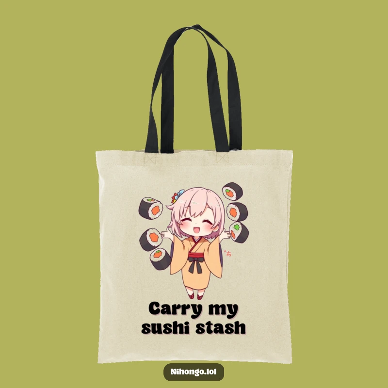 Funny Sushi Juggling Kimono Tote Bag - Carry Your Laughs in Style